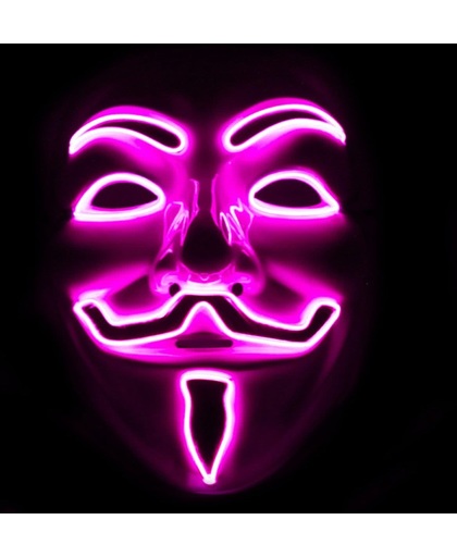 El wire V for Vendetta / ANONYMOUS masker Roze/Pink