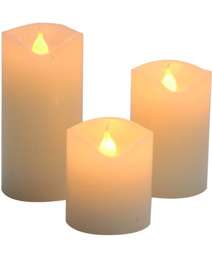 LED kaarsen set - 3 stuks - Flikkerende vlam