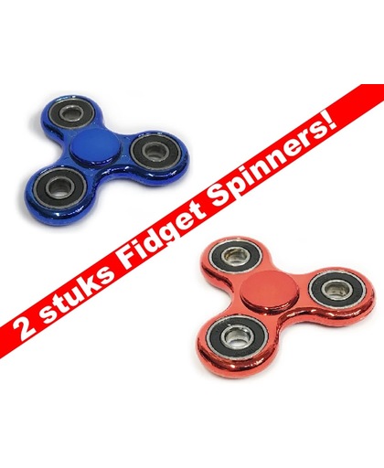 2 stuks Fidget Spinners -Metallic Edition-Hand spinners -Stress Spinner