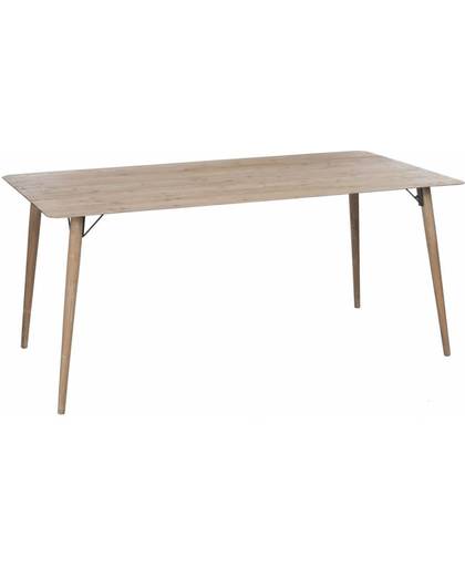 Duverger Metal Vintage - Eettafel -rechthoek - metaal blad -houtfineer - massief houten poten - 180x90x78cm - Afm: 120 cm - 100 cm - 92 cm