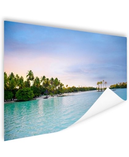 FotoCadeau.nl - Palmbomen in de tropische oceaan Poster 150x75 cm - Foto print op Poster (wanddecoratie)
