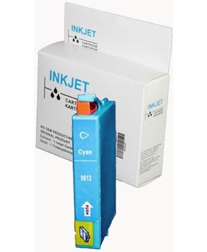 Toners-kopen.nl Epson C13TO6124010 TO612 cyaan Verpakking : wit Label  alternatief - compatible inkt cartridge voor Epson T0612 cyan wit Label