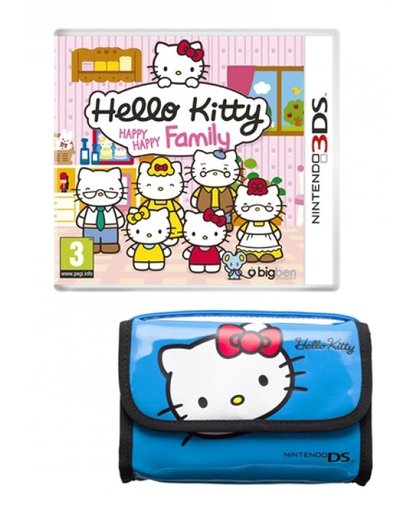 Hello Kitty Happy Happy Family + Pouch (Blue)