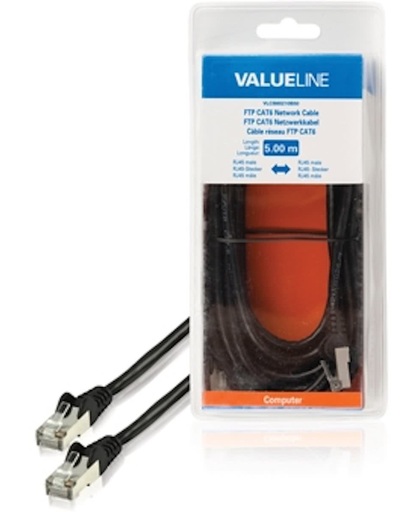 Valueline VLCB85210B50 - Cat 6 UTP-kabel - RJ45 - 5 m - Zwart