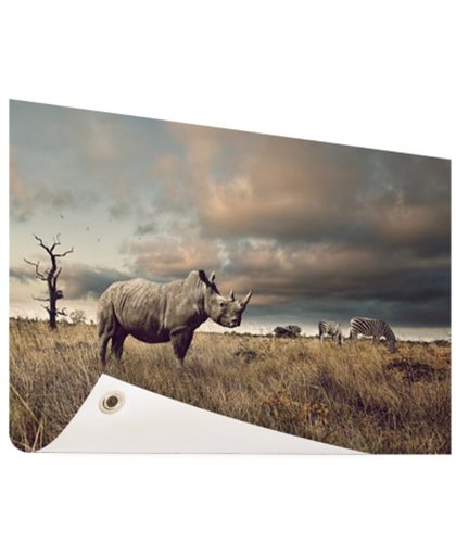 FotoCadeau.nl - Afrikaanse dieren op de savanne Tuinposter 120x80 cm - Foto op Tuinposter (tuin decoratie)