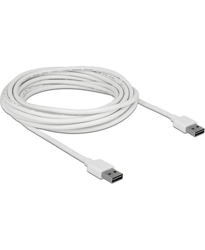 DeLOCK 85196 5m USB A USB A Mannelijk Mannelijk Wit USB-kabel