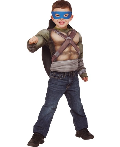 Luxe Ninja Turtles™ kostuum met schild voor kinderen - Verkleedkleding - Maat 110/122