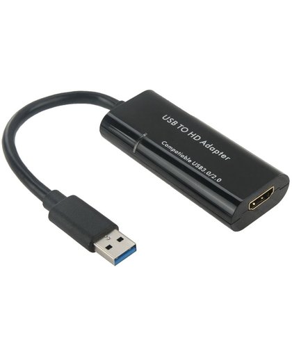 USB 3.0 naar HDMI Externe Video Kaart Multi Monitor Adapter Converter(zwart)