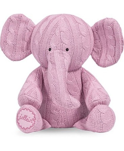 Jollein Cable - Knuffel Olifant - Roze