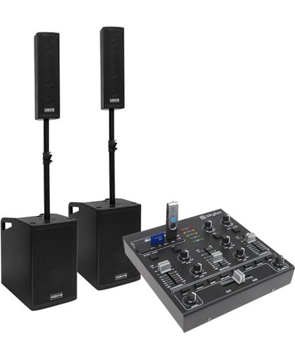 Vonyx VX1050BT geluidsinstallatie 1150W met mixer, kabels en microfoon