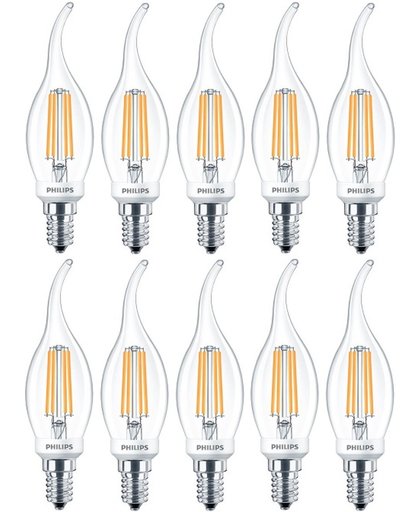10 stuks - Philips LED Tip Kaarslamp 5-40W/827 E14 Dimbaar 470lm