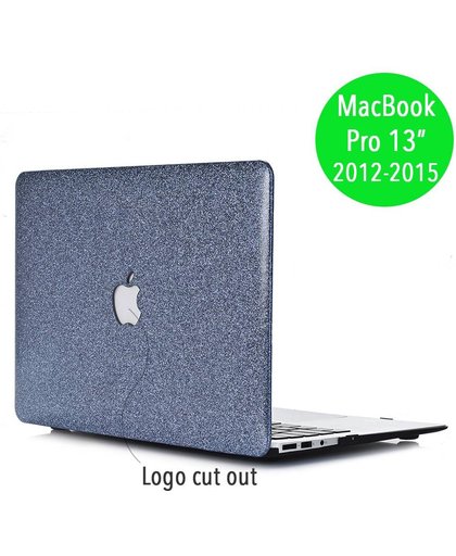 Lunso - glitter hardcase hoes - MacBook Pro Retina 13 inch (2012-2015) - blauw