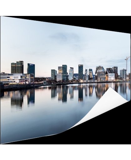 FotoCadeau.nl - Oslo stadsbeeld nacht grijs Poster 60x40 cm - Foto print op Poster (wanddecoratie)