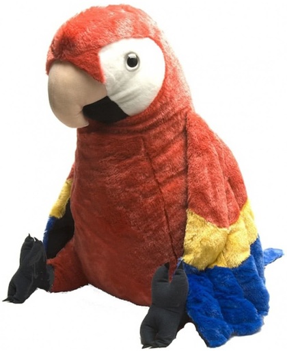 Pluche knuffel rode papegaai 76 cm
