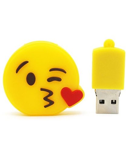 Emoji Kiss USB Stick 16gb - Prachtige 3D geprinte Kus Emoji - Bekend van Whatsapp