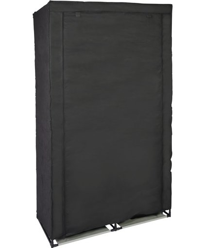 Tijdelijke opvouwbare kledingkast/garderobekast 169 x 88 cm zwart - Camping/zolder
