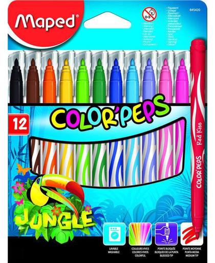 Color'peps Jungle viltstiften - medium penpunt x 12
