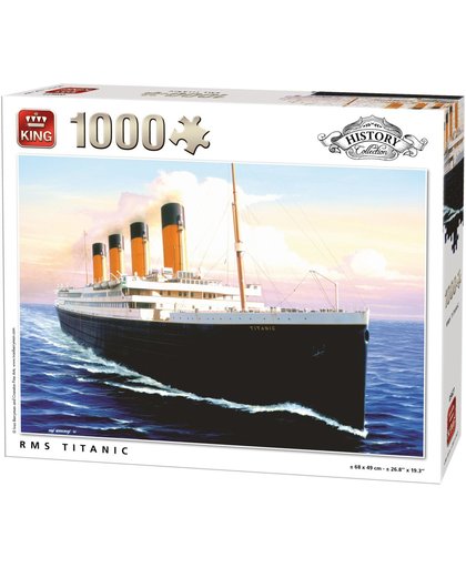 King Puzzel 1000 Stukjes (68 x 49 cm) - Titanic - Legpuzzel Geschiedenis - Volwassenen