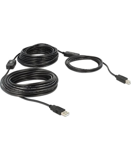 USB Kabel Delock A - B St/St 20.00m aktiv zw