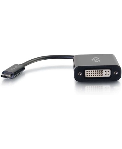 C2G USB-C Naar DVI-D Video-adapterconverter - Zwart