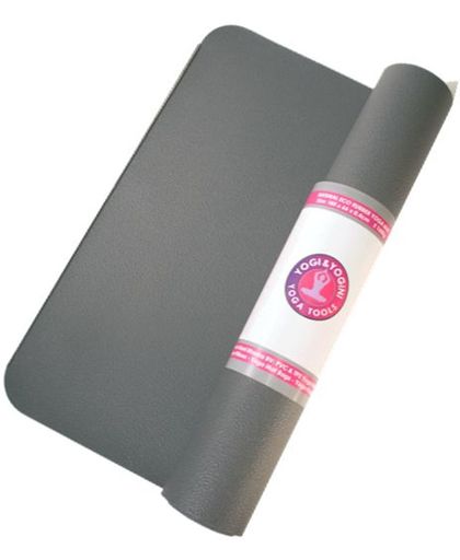 Yogamat antraciet rubber (185x60x0.4 cm)