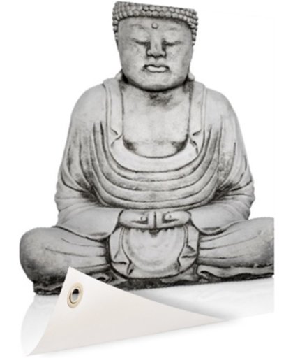 FotoCadeau.nl - Stenen standbeeld van Boeddha Tuinposter 80x120 cm - Foto op Tuinposter (tuin decoratie)