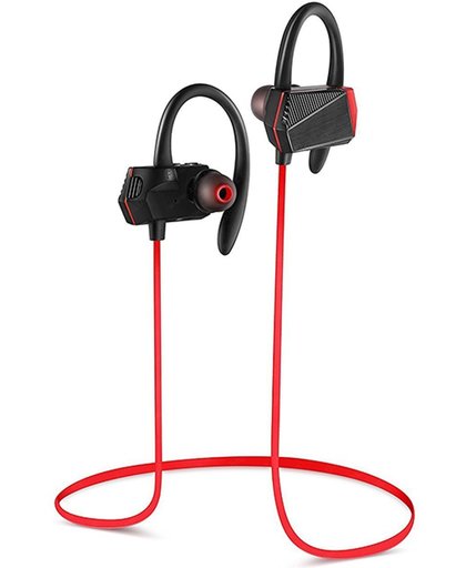 RRJ In Ear Wireless Headset K9 - Rood/Zwart - Draadloos - Verstelbare Volume & Microfoon - Ideaal Voor Sporten