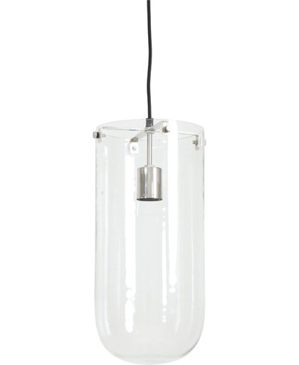 Hanglamp Ø21x41 cm MABLE glas helder-nikkel