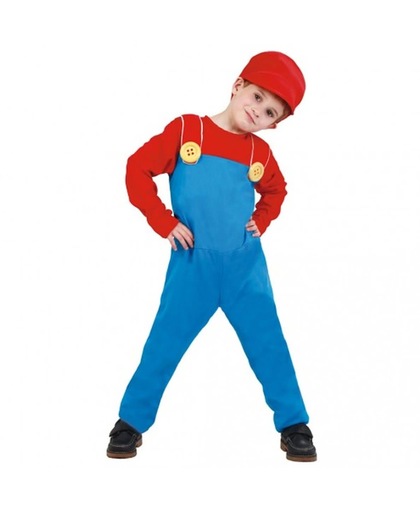 kinderkostuum - Super Mario lookalike - 7 - 9 jaar