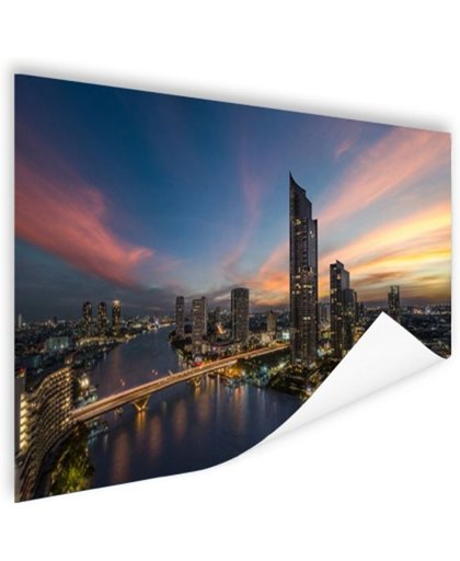 FotoCadeau.nl - Chao Phraya rivier Bangkok Poster 90x60 cm - Foto print op Poster (wanddecoratie)