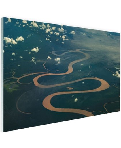 FotoCadeau.nl - Amazone rivier Brazillie foto afdruk Glas 120x80 cm - Foto print op Glas (Plexiglas wanddecoratie)