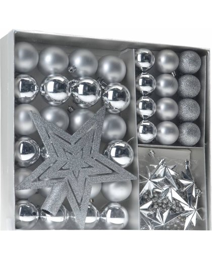 Home & Styling Kerstballen Set Zilver 45-dlgHome & Styling