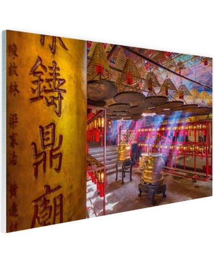 FotoCadeau.nl - Man Mo tempel Hong Kong Glas 60x40 cm - Foto print op Glas (Plexiglas wanddecoratie)