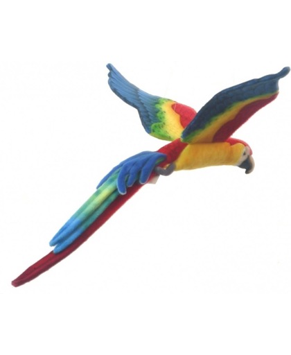 Vliegende knuffel papegaai gekleurd 56 cm