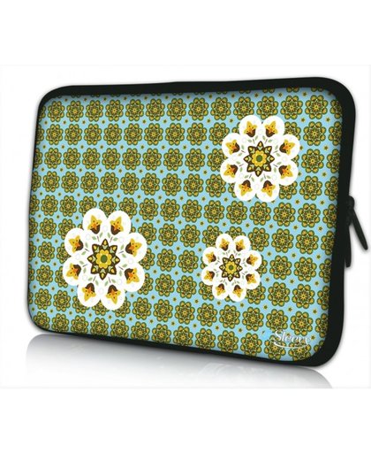 Laptophoes 17,3 creatief bloemen design - Sleevy