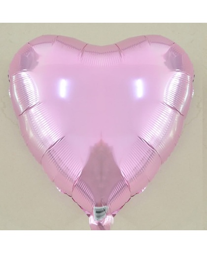 75 cm licht roze hartvormige folie ballon van hoge kwaliteit