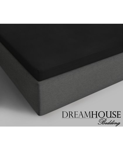 Dreamhouse Bedding Topper Hoeslaken - Eenpersoons - 90 x 220 cm - Zwart