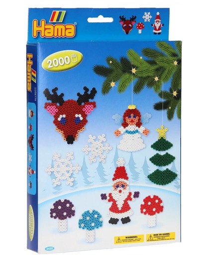 Hama Strijkkralenset - Kerst, 2000st.