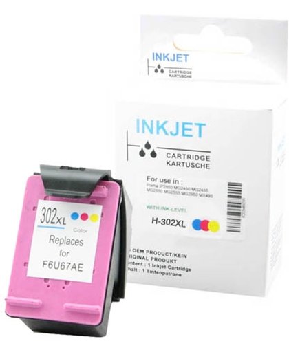 Toners-kopen.nl HP302XL Color F6U67AEOpmerking : met niveau-indicator  alternatief - compatible inkt cartridge voor Hp 302XL Color (met niveau-indicator)