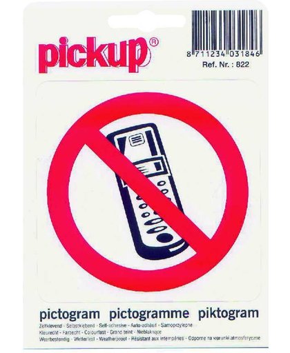 Pick-Up Verboden Mobiele Telefoon Pictogram - 100 x 100 mm