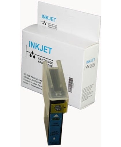 Toners-kopen.nl Lexmark 100XL 14N1069E 14N1069 cyaan  alternatief - compatible inkt cartridge voor Lexmark 100Xl cyan wit Label