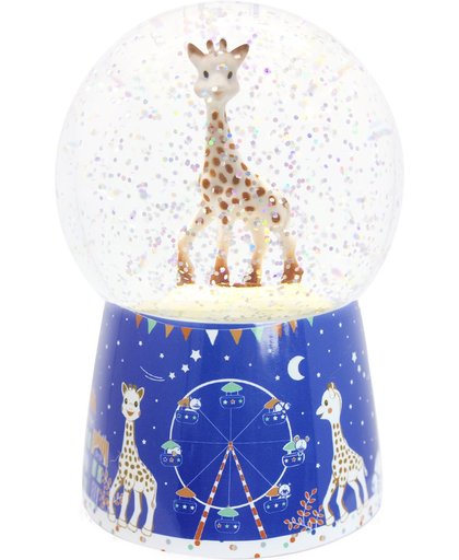 Sophie de Giraf muzikale sneeuwbol op blauw voetstuk - Milky Way