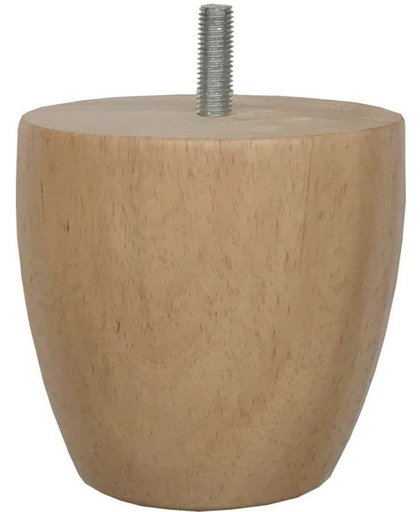 Ronde houten meubelpoot 8 cm (M8)