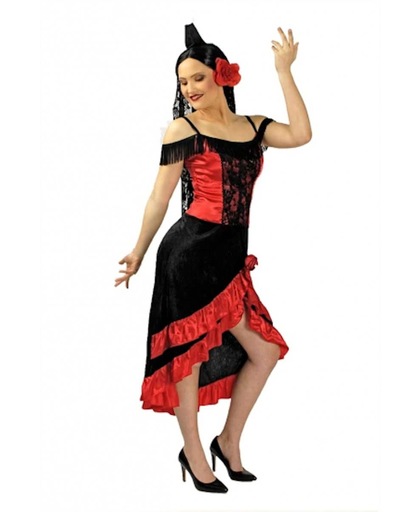 Spaanse flamenco jurk met hoofdsluier 40/42