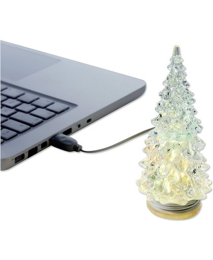 Mini kerstboom met led verlichting USB veranderd in 7 kleuren!