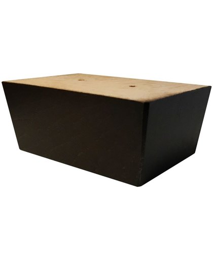 Bruine rechthoekige houten meubelpoot 4,5 cm