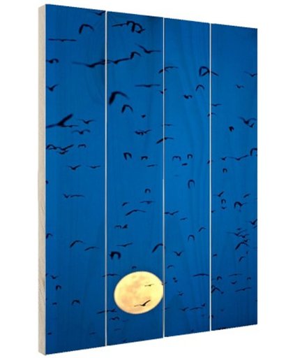 FotoCadeau.nl - Vleermuizen voor volle maan Hout 20x30 cm - Foto print op Hout (Wanddecoratie)