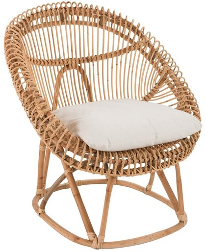 J-Line stoel+ kussen roco rotan natural (80x80x86cm)