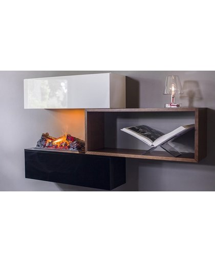 Dimplex Furniture Stack Wall-mountable fireplace Electrisch Zwart, Wit, Hout Binnen