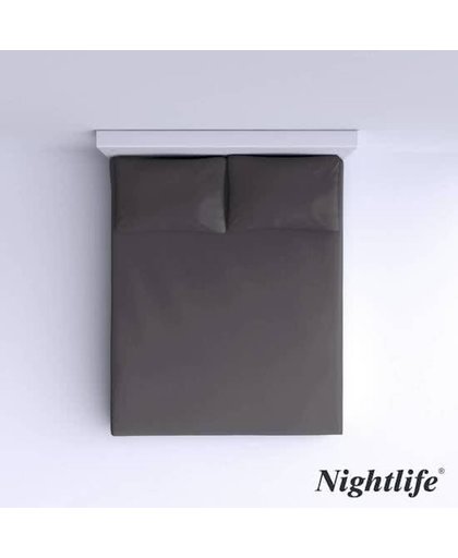 Nightlife Percal Hoeslaken Antraciet-90 x 200 cm